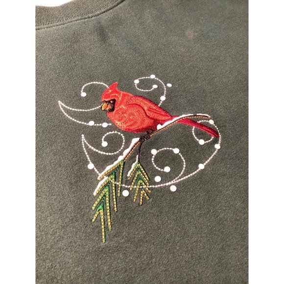Vintage M & C Sportswear Women’s Sweatshirt 1X Cardinal Embroidered Granny Core - Picture 3 of 9